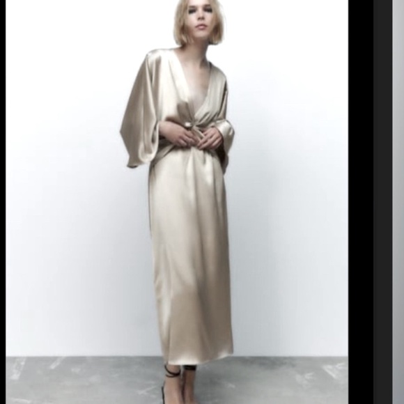 zara knotted satin effect dress Zara | Dresses | Zara Knotted Satin Effect Dress